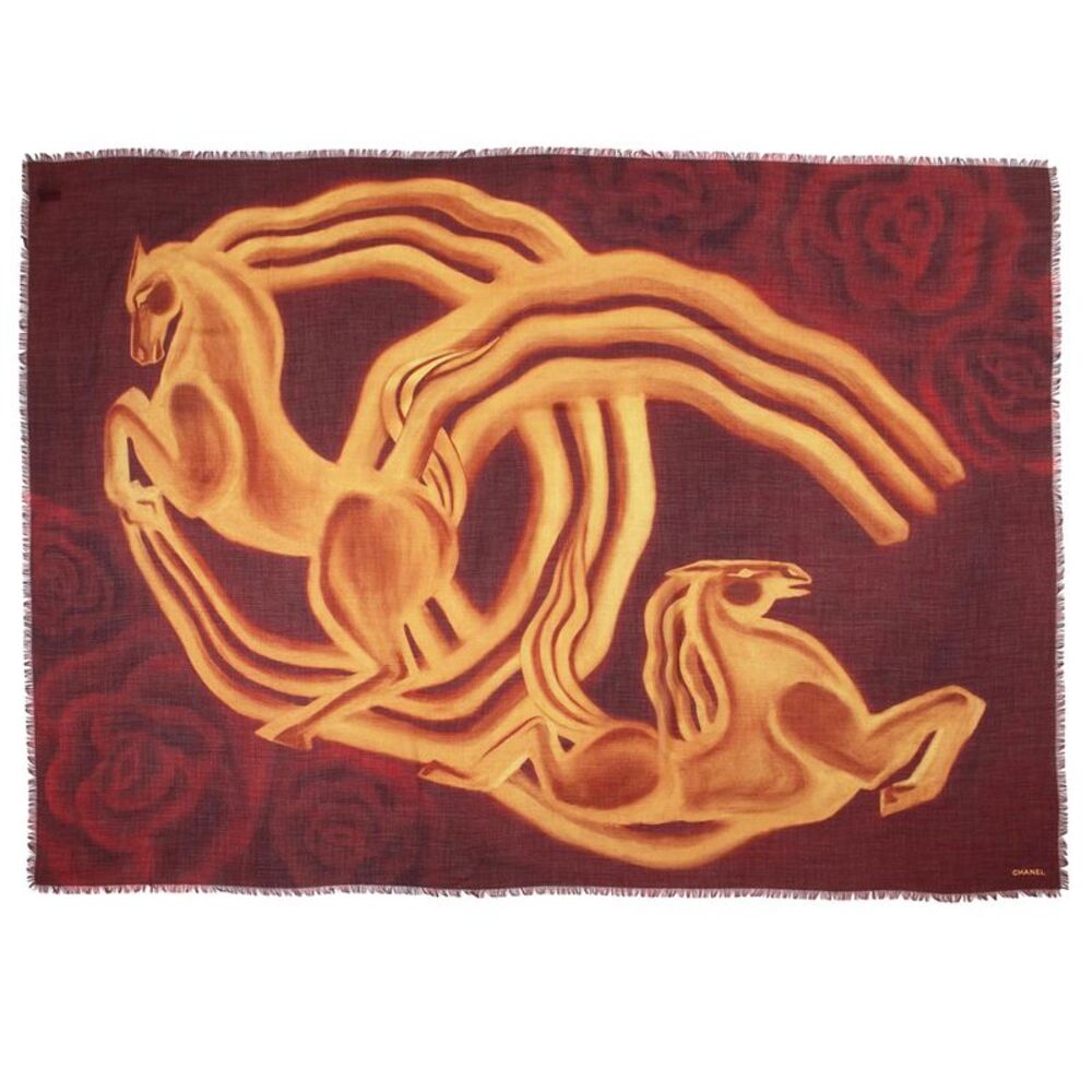Chanel Cashmere Horse Shawl